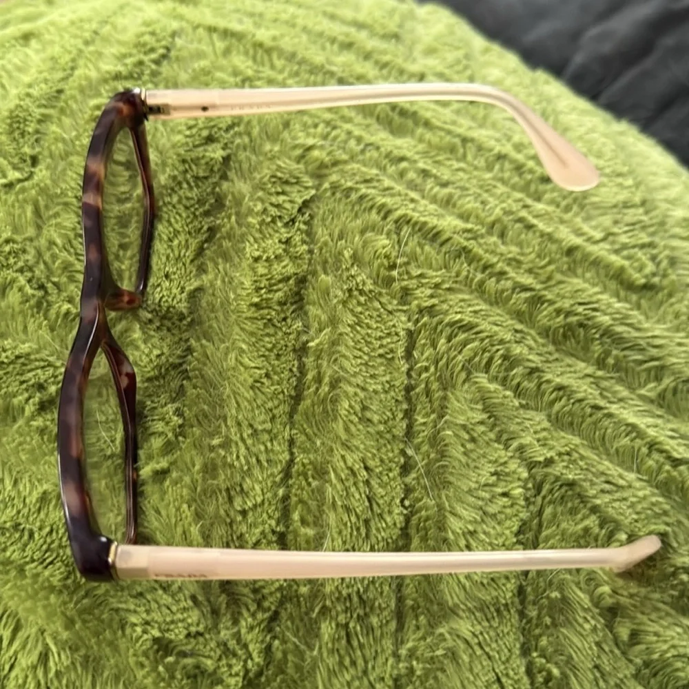 Prada Eyeglasses Frames VPR 03Q UE0-1O1 Brown Tortoise & Clear Pink 52-18-140